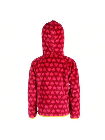 Young Girl Fleece Lined Hooded Sweatshirt Jacket, Warm Sports Outfit Young Girl Fleece Lined Hooded Sweatshirt Jacket, Warm Sports Outfit