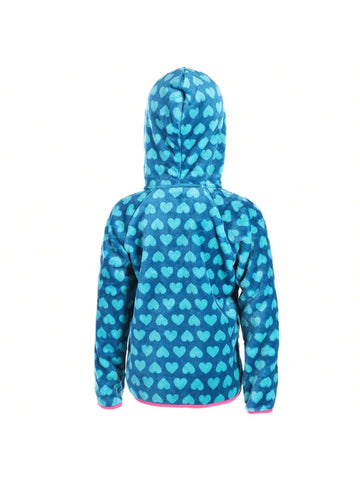 Young Girl Girls Cartoon Pattern Fleece Lined Warm Jacket, Fashion Sports Wear Young Girl Girls Cartoon Pattern Fleece Lined Warm Jacket, Fashion Sports Wear