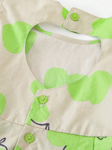 Mini Bala Girls Dress Little Fly Sleeves Cute Print Love Heart Openwork Breathable Pure Cotton Princess Dress Mini Bala Girls Dress Little Fly Sleeves Cute Print Love Heart Openwork Breathable Pure Cotton Princess Dress