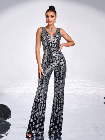 Missord Women's Shiny Sequin Jumpsuit Missord Women's Shiny Sequin Jumpsuit