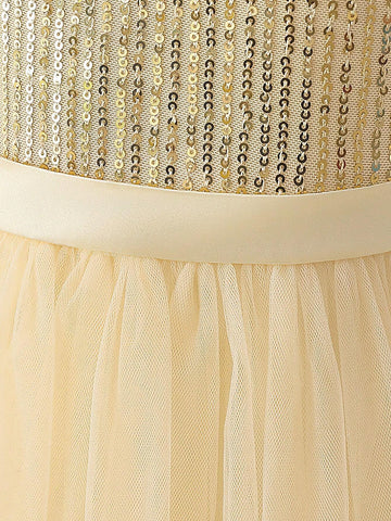 New Arrival Girls Princess Dress With Spaghetti Straps & One Shoulder Shining Sequins Big Kids Long Tulle Dress Children Formal Dress New Arrival Girls Princess Dress With Spaghetti Straps & One Shoulder Shining Sequins Big Kids Long Tulle Dress Children Formal Dress