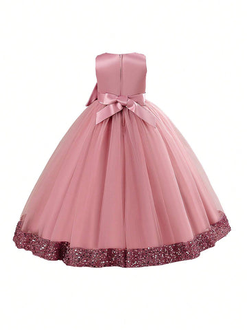 New Arrival Glittering Children Dress With Butterfly Knot, Princess Dress, Flower Girl Dress, Wedding Party Dress For Girls, Medium And Big Children, Gauze Fluffy Skirt New Arrival Glittering Children Dress With Butterfly Knot, Princess Dress, Flower Girl Dress, Wedding Party Dress For Girls, Medium And Big Children, Gauze Fluffy Skirt