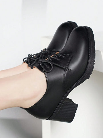 New Arrival Vintage Style British Women's Chunky Mid Heel Round Toe Soft Sole Pumps, Spring/fall New Arrival Vintage Style British Women's Chunky Mid Heel Round Toe Soft Sole Pumps, Spring/fall