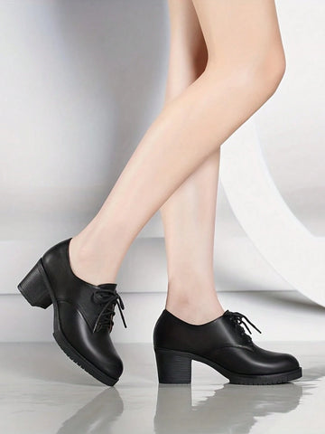 New Arrival Vintage Style British Women's Chunky Mid Heel Round Toe Soft Sole Pumps, Spring/fall New Arrival Vintage Style British Women's Chunky Mid Heel Round Toe Soft Sole Pumps, Spring/fall