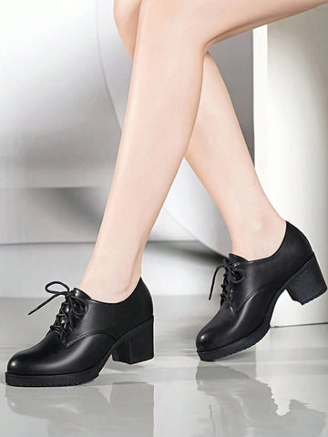 New Arrival Vintage Style British Women's Chunky Mid Heel Round Toe Soft Sole Pumps, Spring/fall New Arrival Vintage Style British Women's Chunky Mid Heel Round Toe Soft Sole Pumps, Spring/fall
