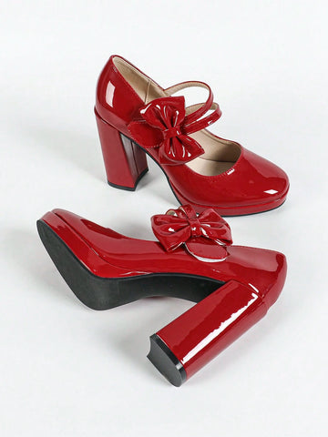 New Arrivals Mary Jane Platform Thick Heel Dress Shoes For Women, College Style Valentines New Arrivals Mary Jane Platform Thick Heel Dress Shoes For Women, College Style Valentines