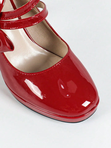New Arrivals Mary Jane Platform Thick Heel Dress Shoes For Women, College Style Valentines New Arrivals Mary Jane Platform Thick Heel Dress Shoes For Women, College Style Valentines