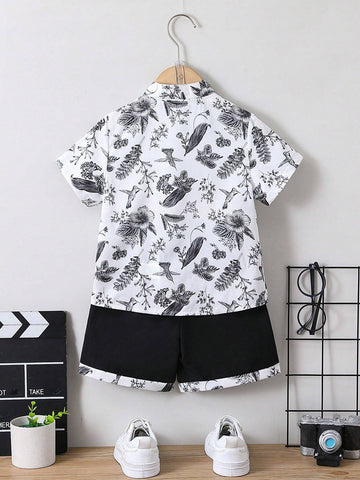 New Chinese Style Shirt And Shorts Set For Boys - Perfect Combination Of Classic And Fashion! Suitable For Boys New Chinese Style Shirt And Shorts Set For Boys - Perfect Combination Of Classic And Fashion! Suitable For Boys