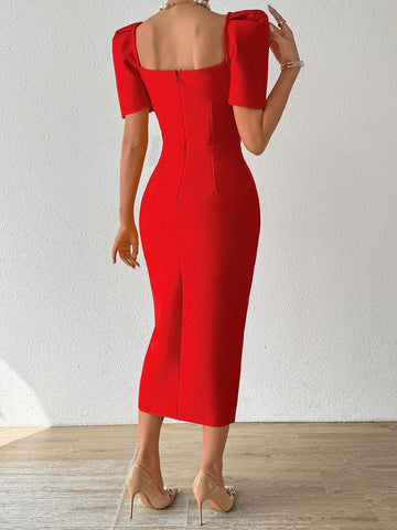 New Design Simple Bodycon Formal Dress Sexy Strapless Mini Evening Gown New Design Simple Bodycon Formal Dress Sexy Strapless Mini Evening Gown