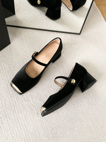 New Fashion Women's Shoes, Women's Colorblock Chunky Heel Pumps New Fashion Women's Shoes, Women's Colorblock Chunky Heel Pumps