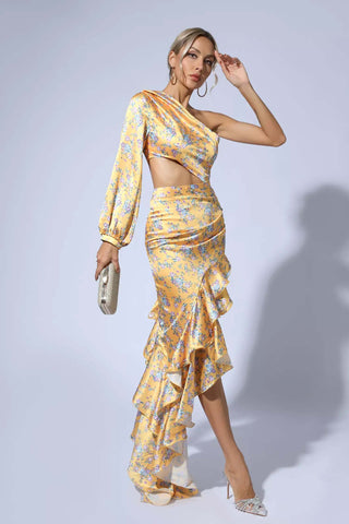 Nina Yellow Floral Maxi Dress Nina Yellow Floral Maxi Dress