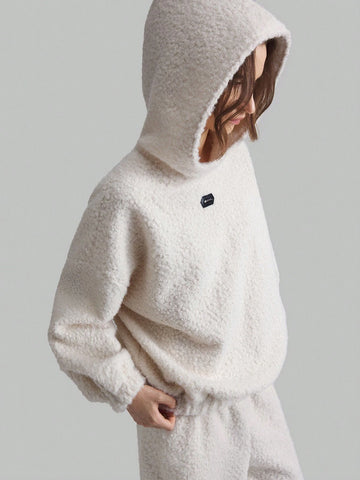 Ontre 2pcs/Set Applique Hoodie Top And Long Pants, Casual Winter Outfit Ontre 2pcs/Set Applique Hoodie Top And Long Pants, Casual Winter Outfit