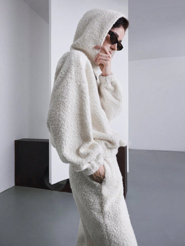 Ontre 2pcs/Set Applique Hoodie Top And Long Pants, Casual Winter Outfit Ontre 2pcs/Set Applique Hoodie Top And Long Pants, Casual Winter Outfit