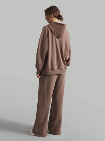 Ontre 2pcs Women Hoodie Sweatshirt And Pants Casual Suit, School Outfit, Autumn/Winter Ontre 2pcs Women Hoodie Sweatshirt And Pants Casual Suit, School Outfit, Autumn/Winter