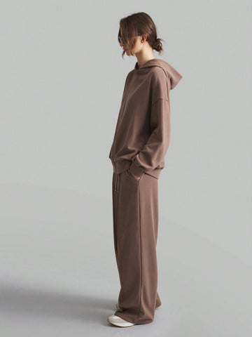 Ontre 2pcs Women Hoodie Sweatshirt And Pants Casual Suit, School Outfit, Autumn/Winter Ontre 2pcs Women Hoodie Sweatshirt And Pants Casual Suit, School Outfit, Autumn/Winter