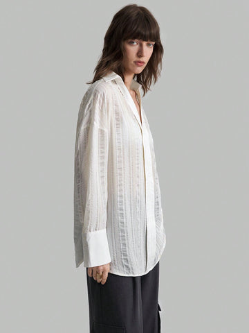 Ontre Solid Drop Shoulder Blouse Ontre Solid Drop Shoulder Blouse