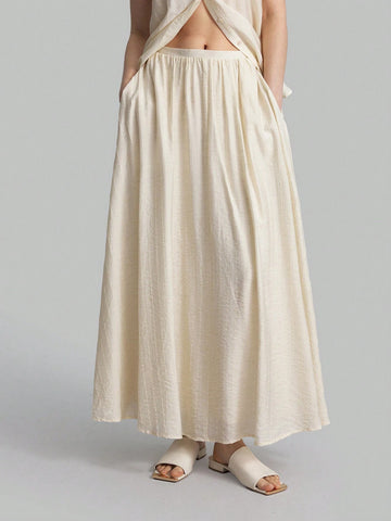 Ontre Women High Waist Pleated Skirt, Lined, Suitable For Autumn, Back To School, Outdoor Wear Ontre Women High Waist Pleated Skirt, Lined, Suitable For Autumn, Back To School, Outdoor Wear