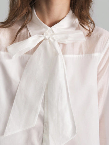 Women's Elegant Bow-Tie Blouse, Spring Autumn Women's Elegant Bow-Tie Blouse, Spring Autumn