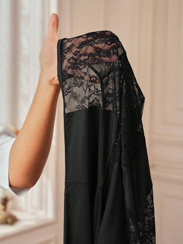 Oxana Designer Women's Black Sheer Floral Lace Sexy Round Neck Long Sleeves Party Jumpsuit, Holiday, New Year, Thanksgiving Oxana Designer Women's Black Sheer Floral Lace Sexy Round Neck Long Sleeves Party Jumpsuit, Holiday, New Year, Thanksgiving