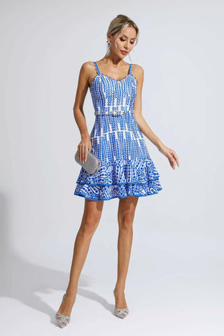 Paislee Yellow Cutout Ruffle Mini Dress Paislee Yellow Cutout Ruffle Mini Dress