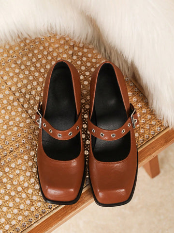 Plus Size Women's Mary Jane Pumps, Chunky Heels, Square Toe, Khak Plus Size Women's Mary Jane Pumps, Chunky Heels, Square Toe, Khak