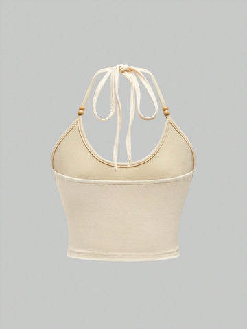 ROMWE Fairycore Seaside Vacation French Retro Star And Moon Embroidered Halter Neck Skirt Set For Women ROMWE Fairycore Seaside Vacation French Retro Star And Moon Embroidered Halter Neck Skirt Set For Women