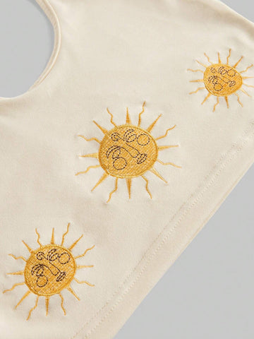 ROMWE Fairycore Seaside Vacation French Retro Star And Moon Embroidered Halter Neck Skirt Set For Women ROMWE Fairycore Seaside Vacation French Retro Star And Moon Embroidered Halter Neck Skirt Set For Women