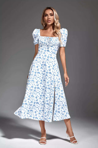 Raelyn Blue French Floral Midi Dress Raelyn Blue French Floral Midi Dress