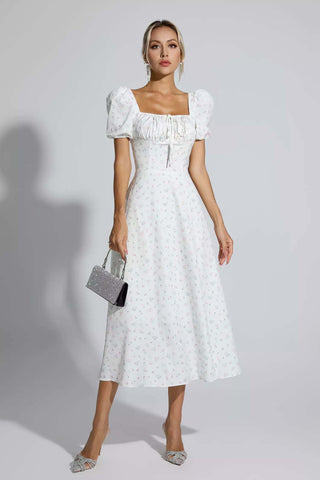 Raelyn Blue French Floral Midi Dress Raelyn Blue French Floral Midi Dress