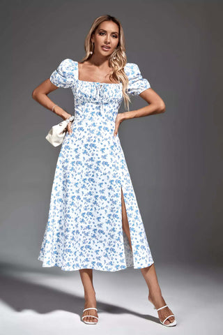 Raelyn Blue French Floral Midi Dress Raelyn Blue French Floral Midi Dress