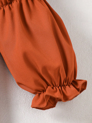 Ramadan Young Girl Children's Conservative Buttons And Ruffles Open-Front Long-Sleeved Long Dress Ramadan Young Girl Children's Conservative Buttons And Ruffles Open-Front Long-Sleeved Long Dress