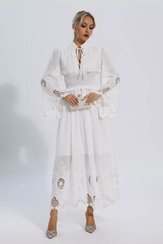 Remy White Long Sleeve Lace Maxi Dress Remy White Long Sleeve Lace Maxi Dress