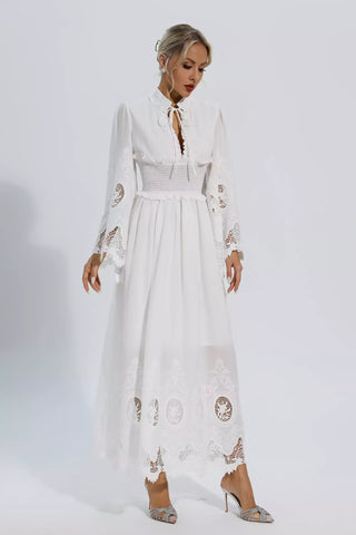 Remy White Long Sleeve Lace Maxi Dress Remy White Long Sleeve Lace Maxi Dress