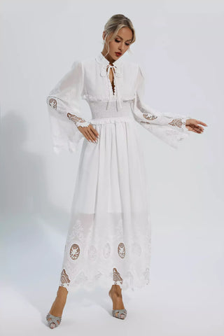 Remy White Long Sleeve Lace Maxi Dress Remy White Long Sleeve Lace Maxi Dress