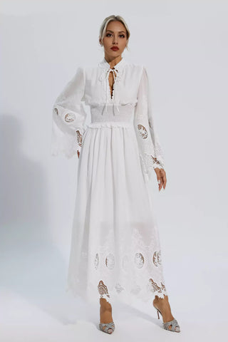Remy White Long Sleeve Lace Maxi Dress Remy White Long Sleeve Lace Maxi Dress