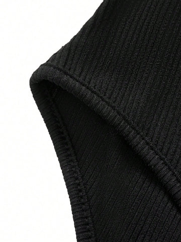 Casual Solid Color Knitted Turtleneck Long Sleeve Bodysuit For Women Casual Solid Color Knitted Turtleneck Long Sleeve Bodysuit For Women