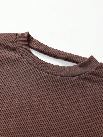 Solid Color Casual Knit Bodysuit For Women Solid Color Casual Knit Bodysuit For Women