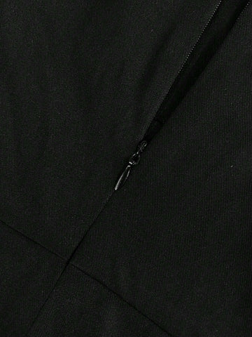 Women V-Neck Hollow Out Elegant Commuter Short Sleeve Jumpsuit Women V-Neck Hollow Out Elegant Commuter Short Sleeve Jumpsuit