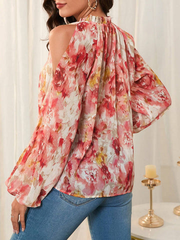 Women's Elegant Frenchies 70s Outfit Back To School Teacher Fall Women Clothes Shirts Old Money Style Open Shoulder Lantern Sleeve Blouse, Floral Print, Spring/Summer Women's Elegant Frenchies 70s Outfit Back To School Teacher Fall Women Clothes Shirts Old Money Style Open Shoulder Lantern Sleeve Blouse, Floral Print, Spring/Summer