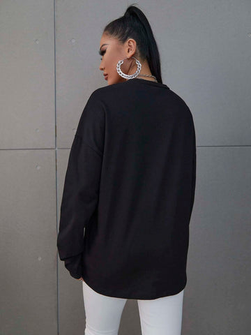 Coolane Letter Graphic Drop Shoulder Tee Coolane Letter Graphic Drop Shoulder Tee