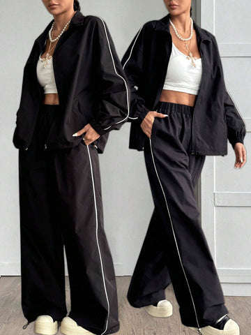 Women's Fall/Winter Cargo Casual Corta Vento Reflective Sport Sets Women's Fall/Winter Cargo Casual Corta Vento Reflective Sport Sets