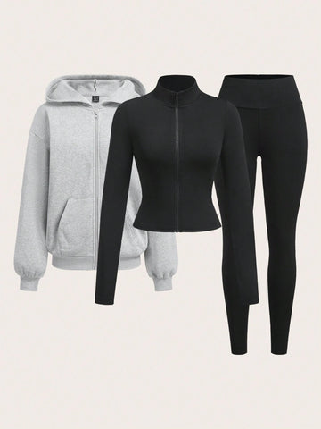2pcs Autumn New Casual Sport Long Sleeve Pants Set 2pcs Autumn New Casual Sport Long Sleeve Pants Set