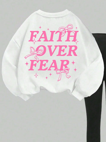 2pcs Set Casual Loose Round Neck Sweatshirt And Tights Legging 2pcs Set Casual Loose Round Neck Sweatshirt And Tights Legging