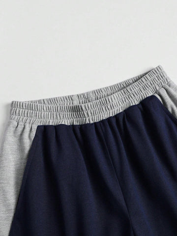 2pcs Women Casual Set - Color Block Crew Neck Long Sleeve Sweatshirt & Pants Suit, Autumn 2pcs Women Casual Set - Color Block Crew Neck Long Sleeve Sweatshirt & Pants Suit, Autumn