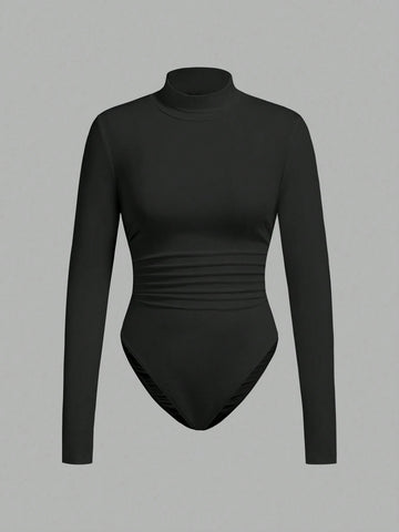 3pcs/Set Knit Women Crew Neck Fitted Bodysuit, Multi-Color 3pcs/Set Knit Women Crew Neck Fitted Bodysuit, Multi-Color