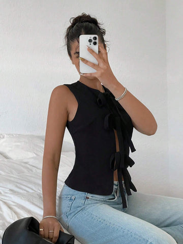 Black Hot Girls Sexy Bandage Crop Tops Sleeveless Slim Hollow Out Tank Top Black Hot Girls Sexy Bandage Crop Tops Sleeveless Slim Hollow Out Tank Top