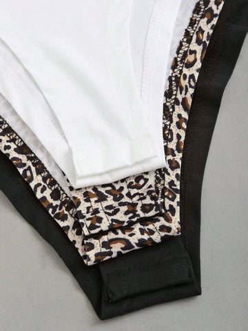 Fashionable Multicolor Leopard Print Bodysuit For Women, Spring Autumn Fashionable Multicolor Leopard Print Bodysuit For Women, Spring Autumn