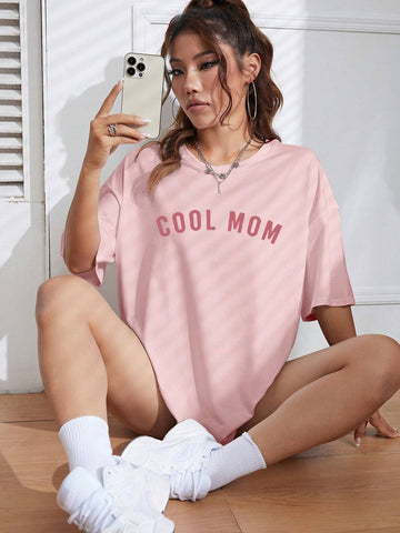 Letter Graphic Drop Shoulder Tee Letter Graphic Drop Shoulder Tee