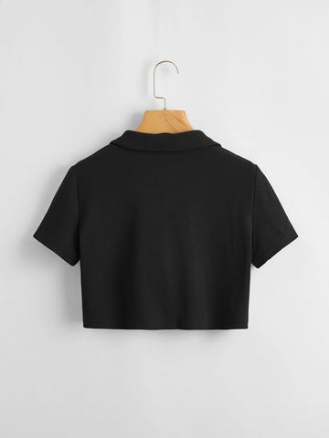 Single Breasted Notched Collar Tee Single Breasted Notched Collar Tee