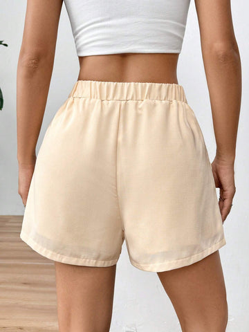 EZwear Solid Color Pocketed Casual Shorts, Summer EZwear Solid Color Pocketed Casual Shorts, Summer